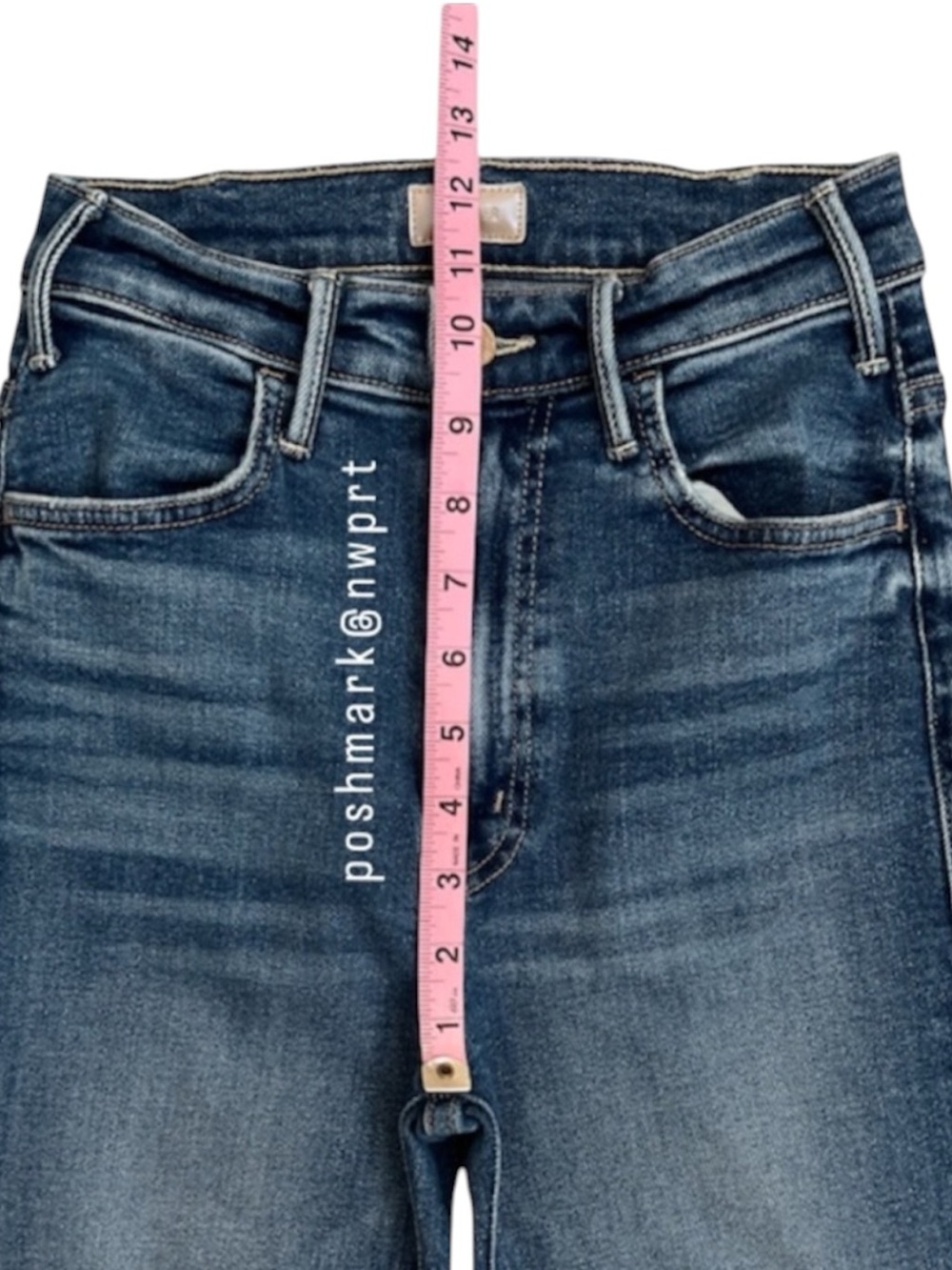 MOTHER Hustler Ankle Fray Grasping At Straws High Waisted Straight Crop 24 - Picture 10 of 15